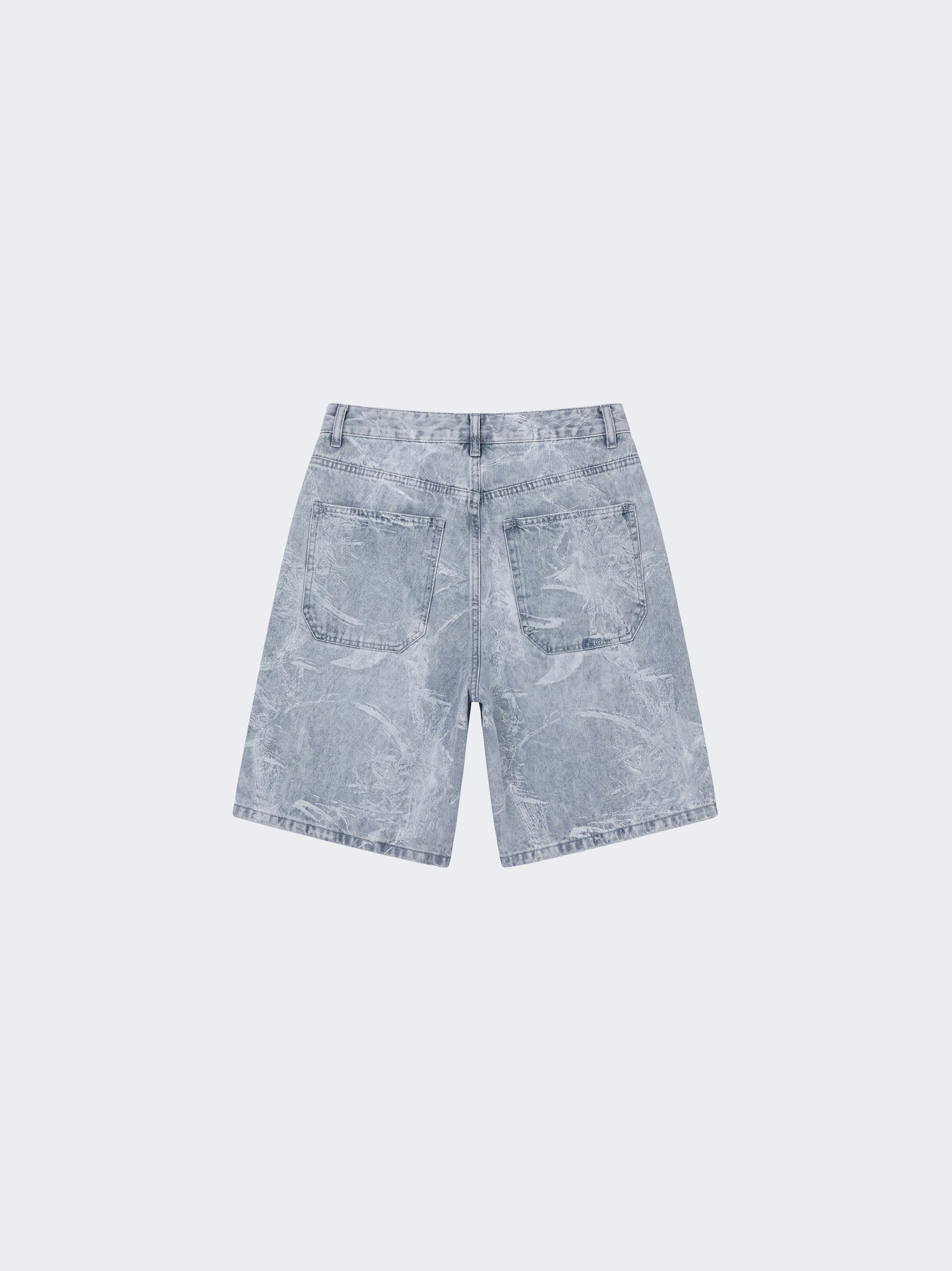 Bermuda en denim effet usé