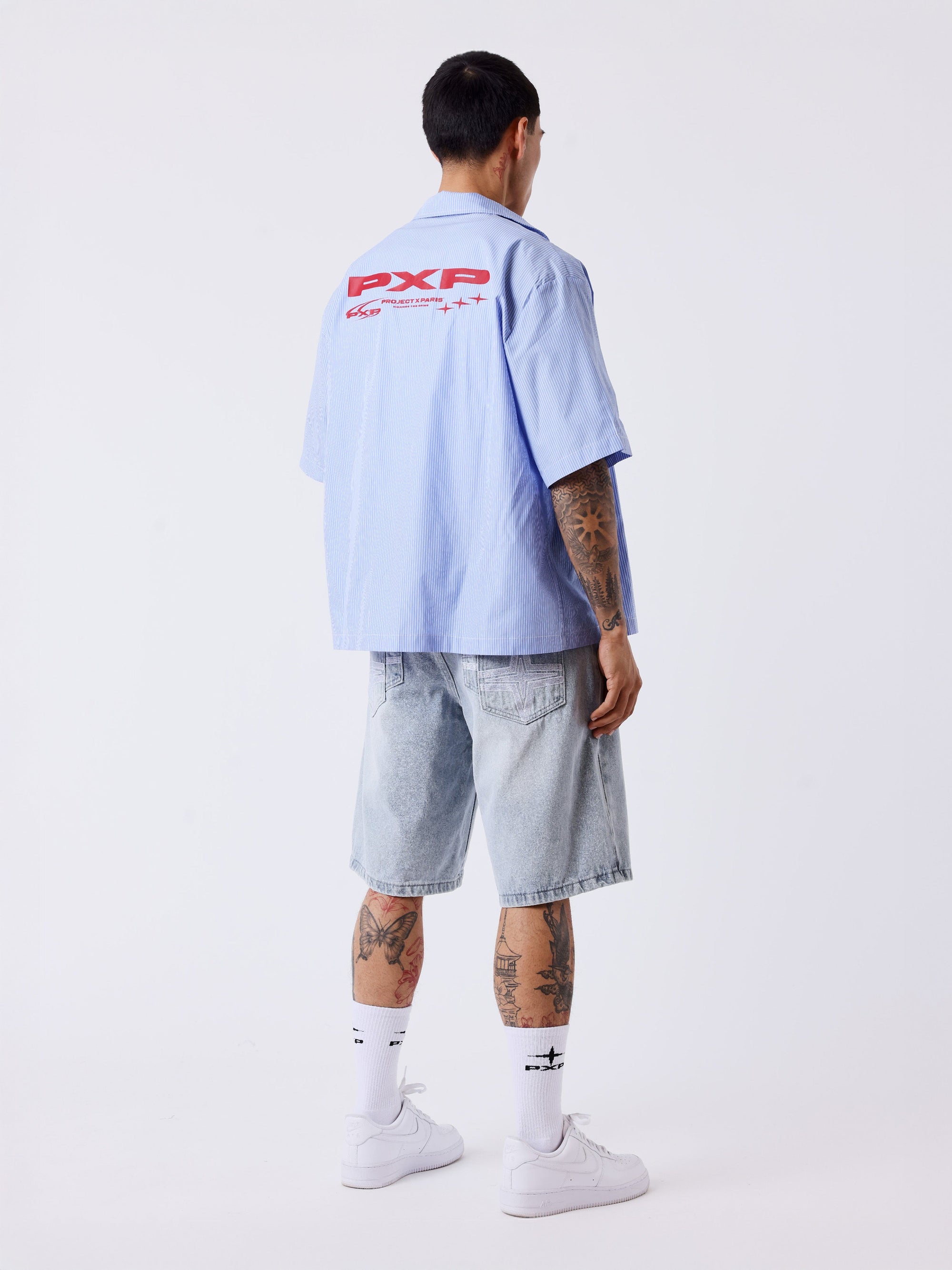 Bermuda homme en denim délavé