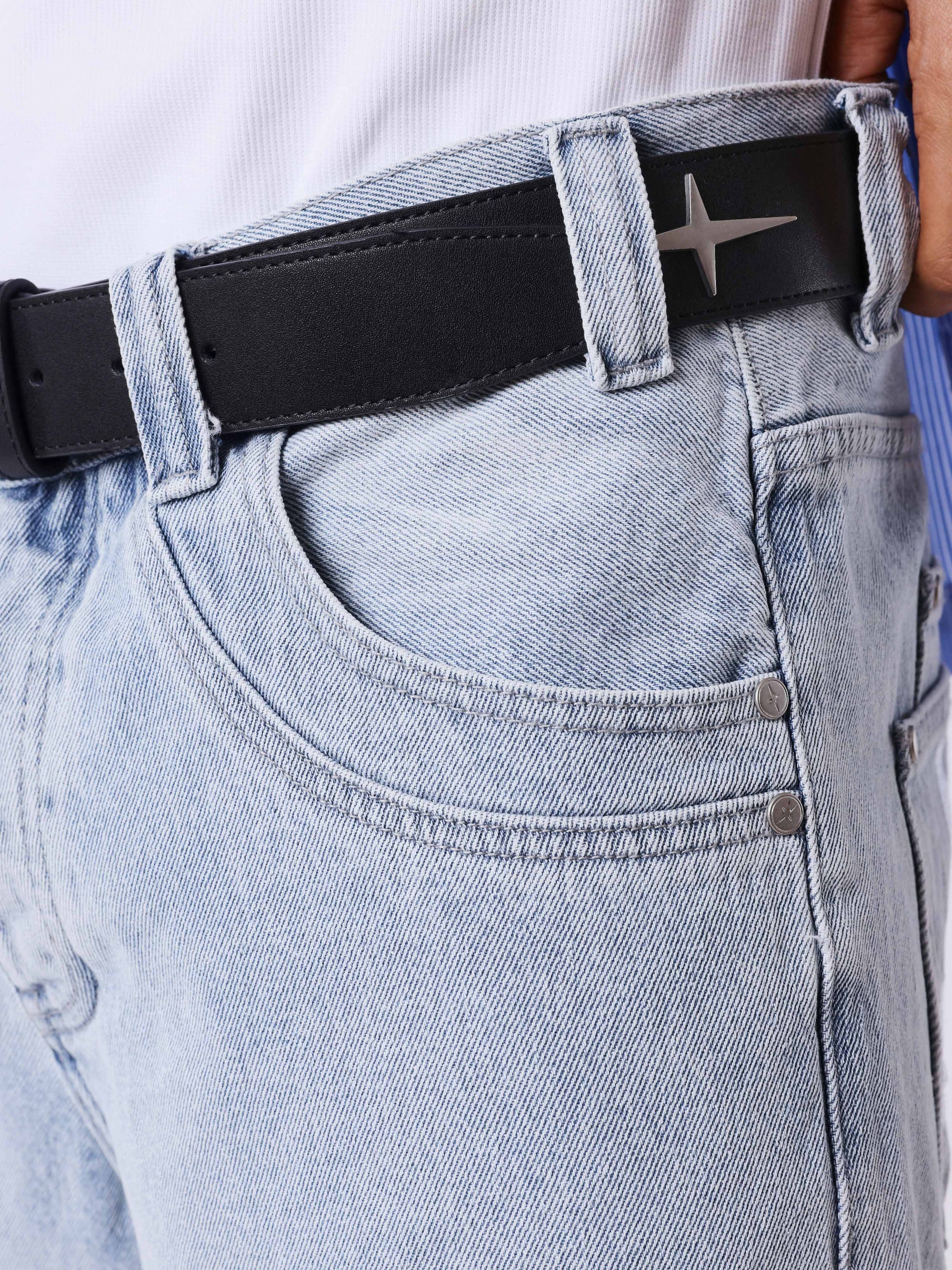 Bermuda homme en denim délavé