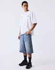 Denim short oversize