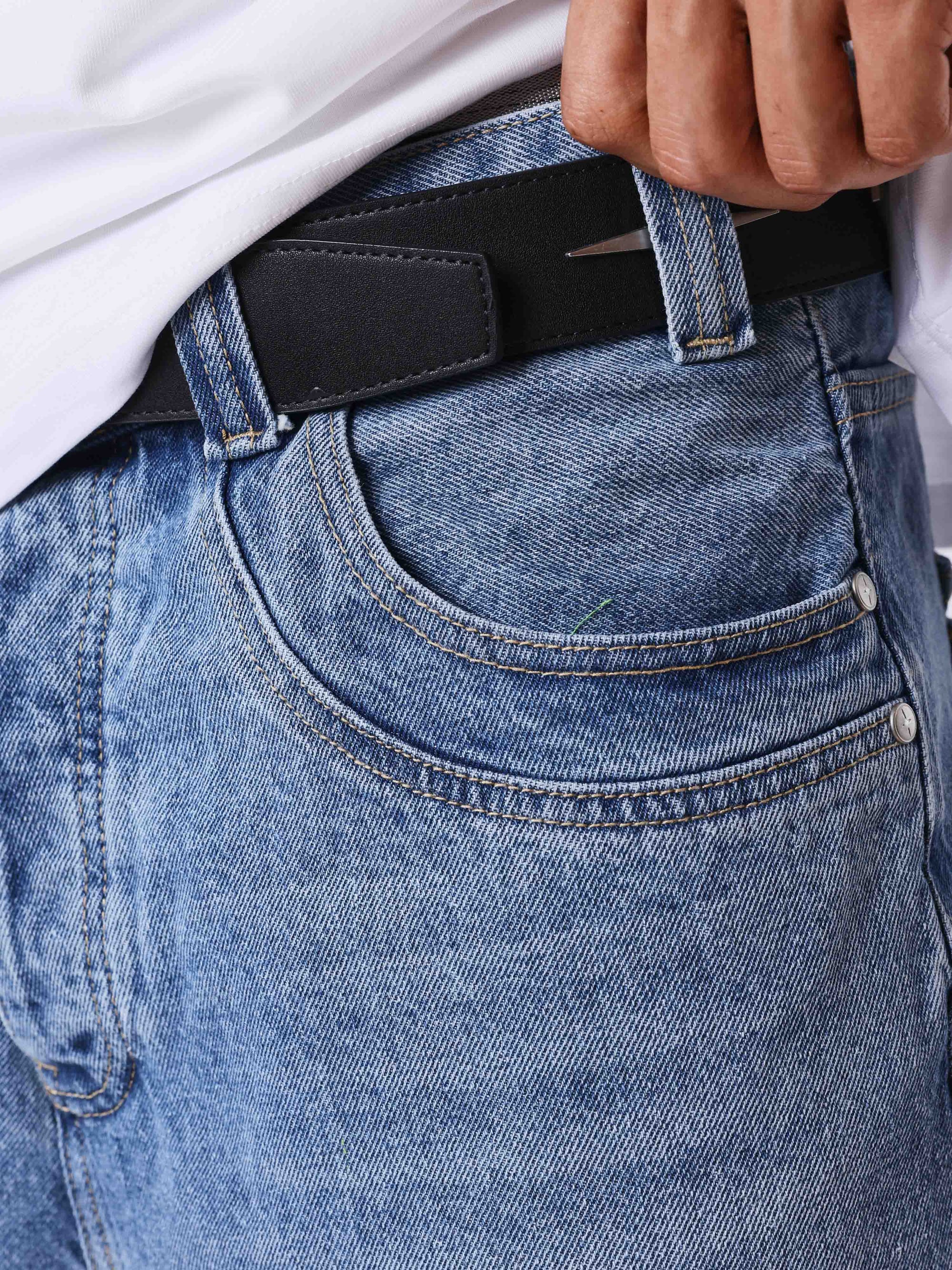 Denim short oversize