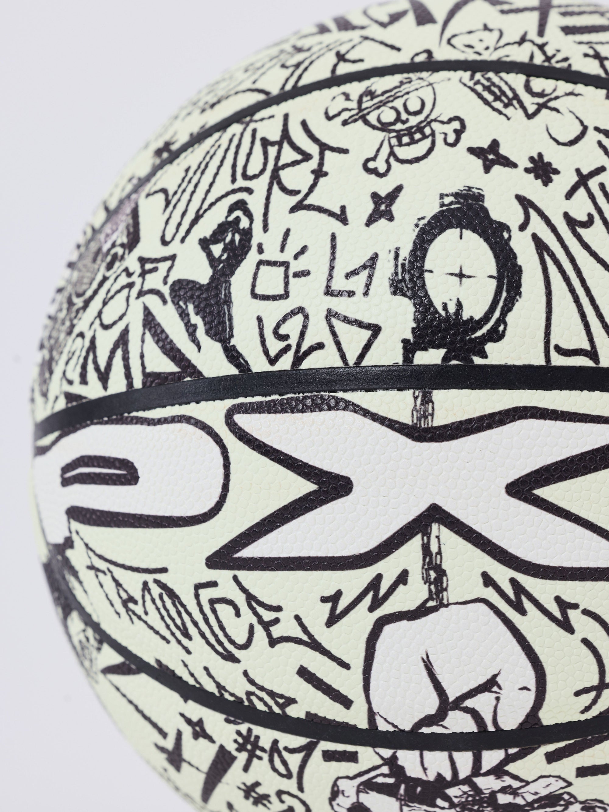 Ballon de basket phosphorescent graphique PXP