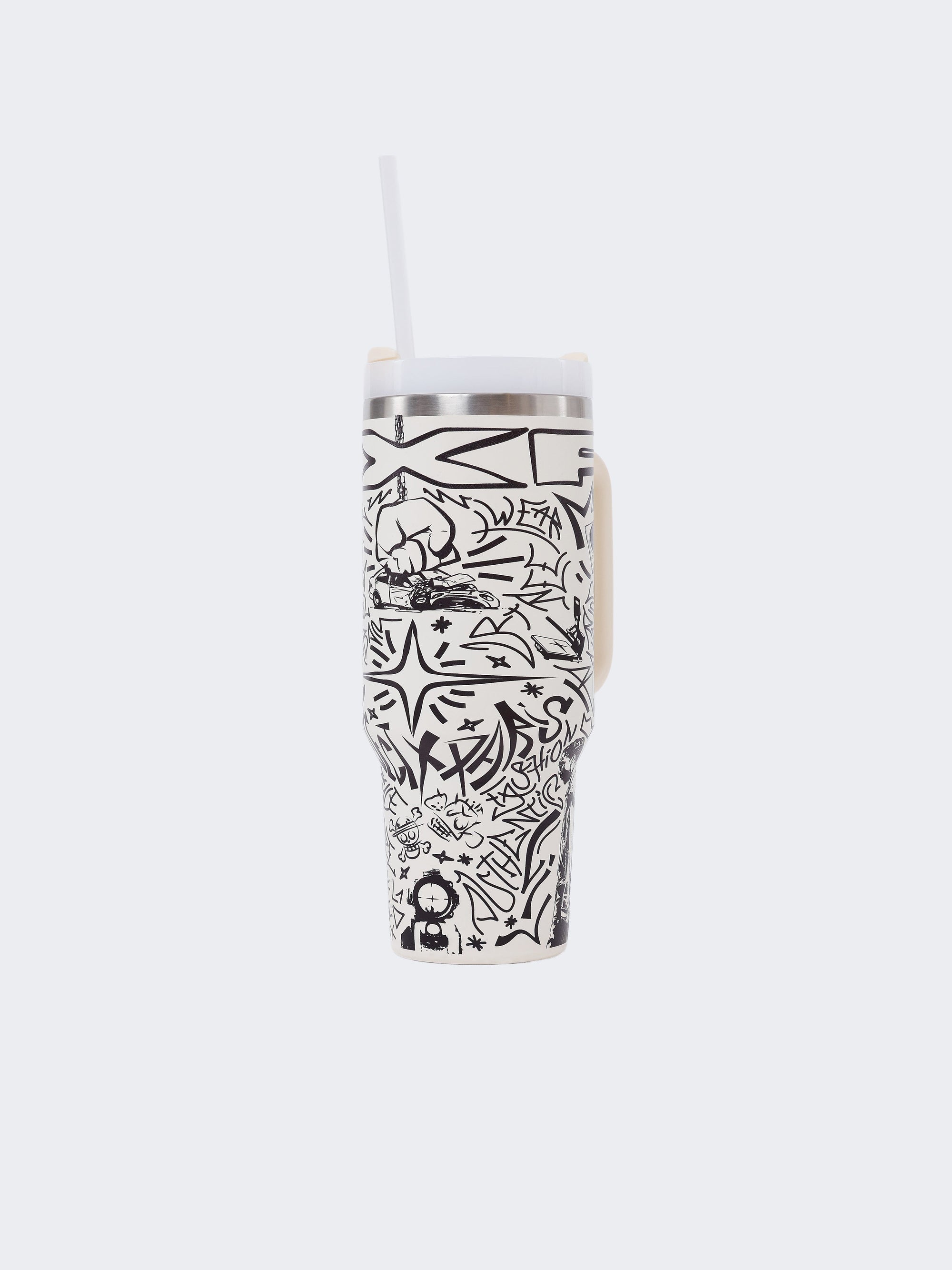Gourde / Mug isotherme en acier motif graffiti PXP