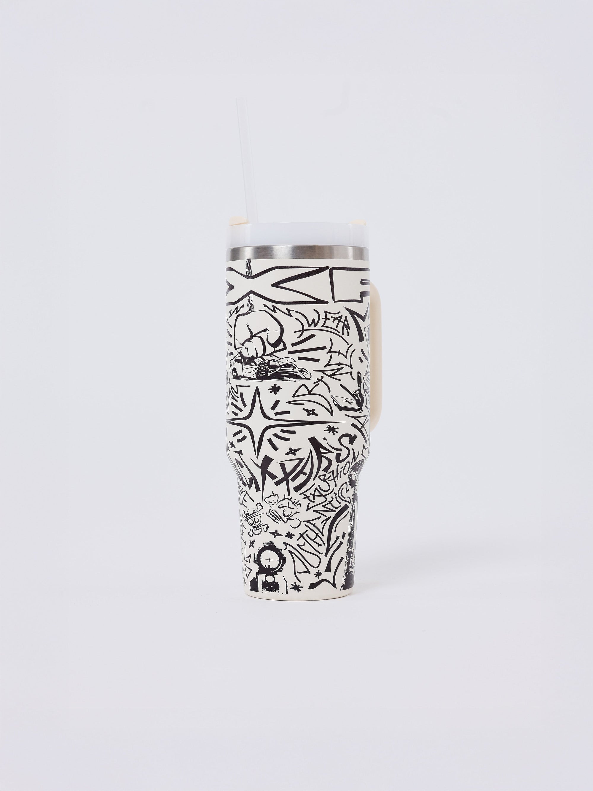Gourde / Mug isotherme en acier motif graffiti PXP
