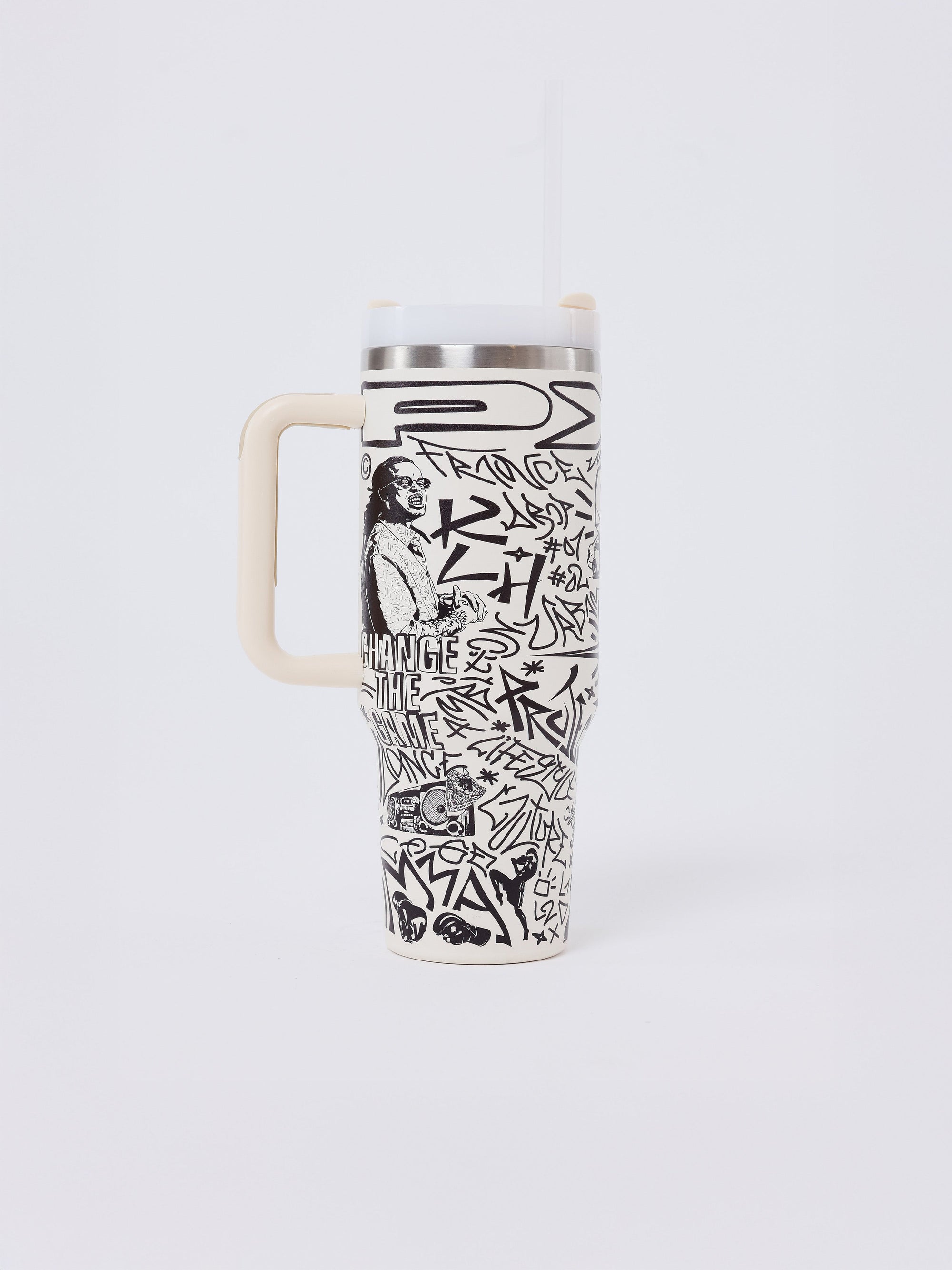 Gourde / Mug isotherme en acier motif graffiti PXP