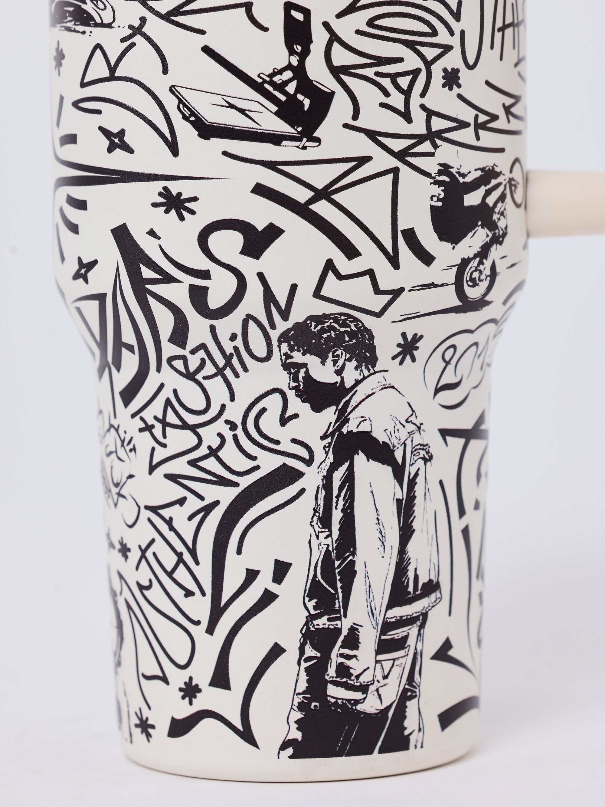Gourde / Mug isotherme en acier motif graffiti PXP