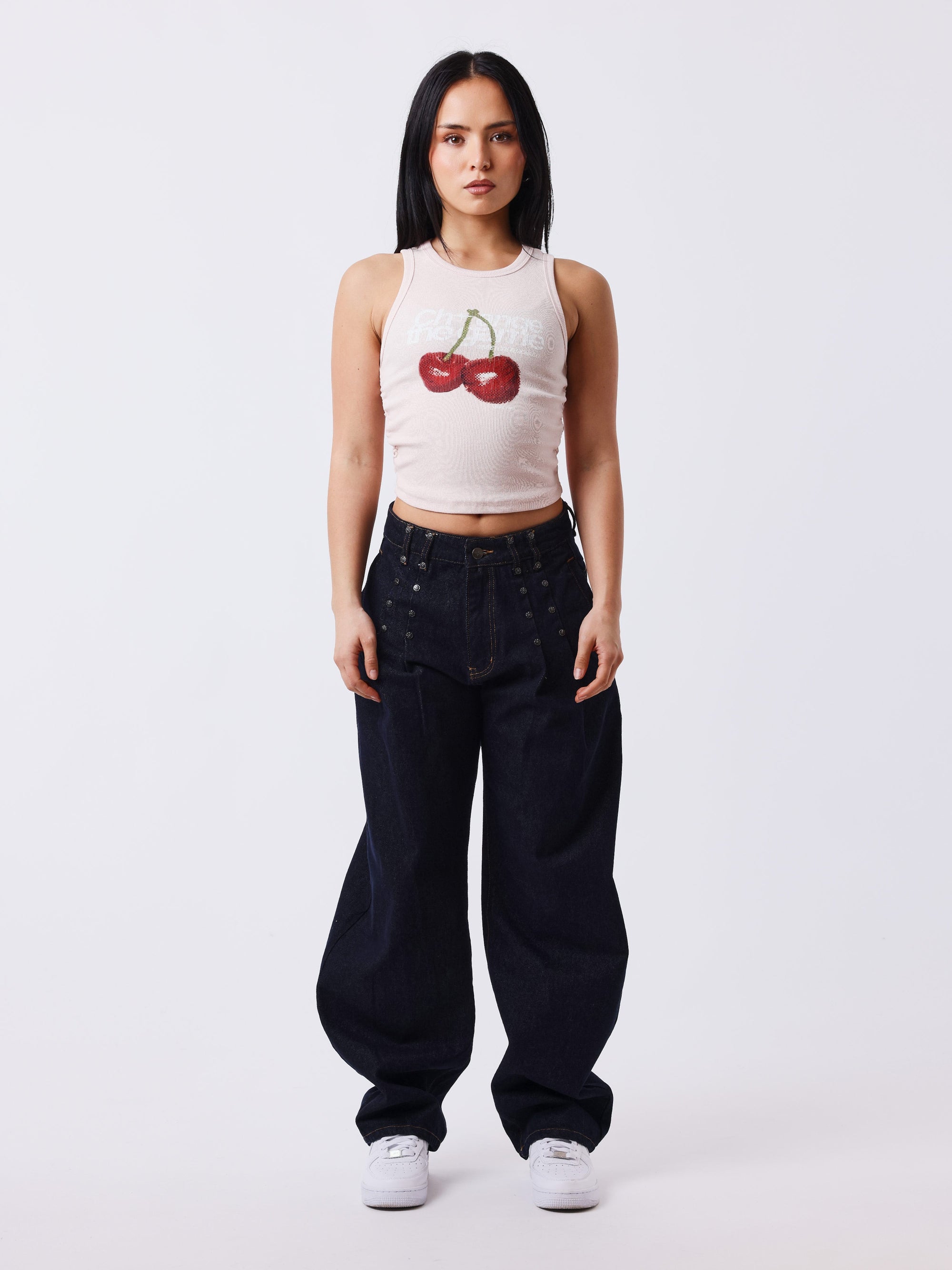 Top imprimé cerises