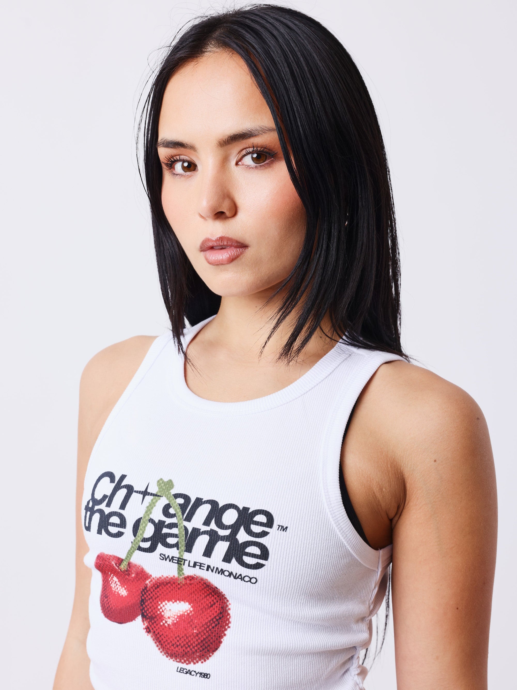 Top imprimé cerises