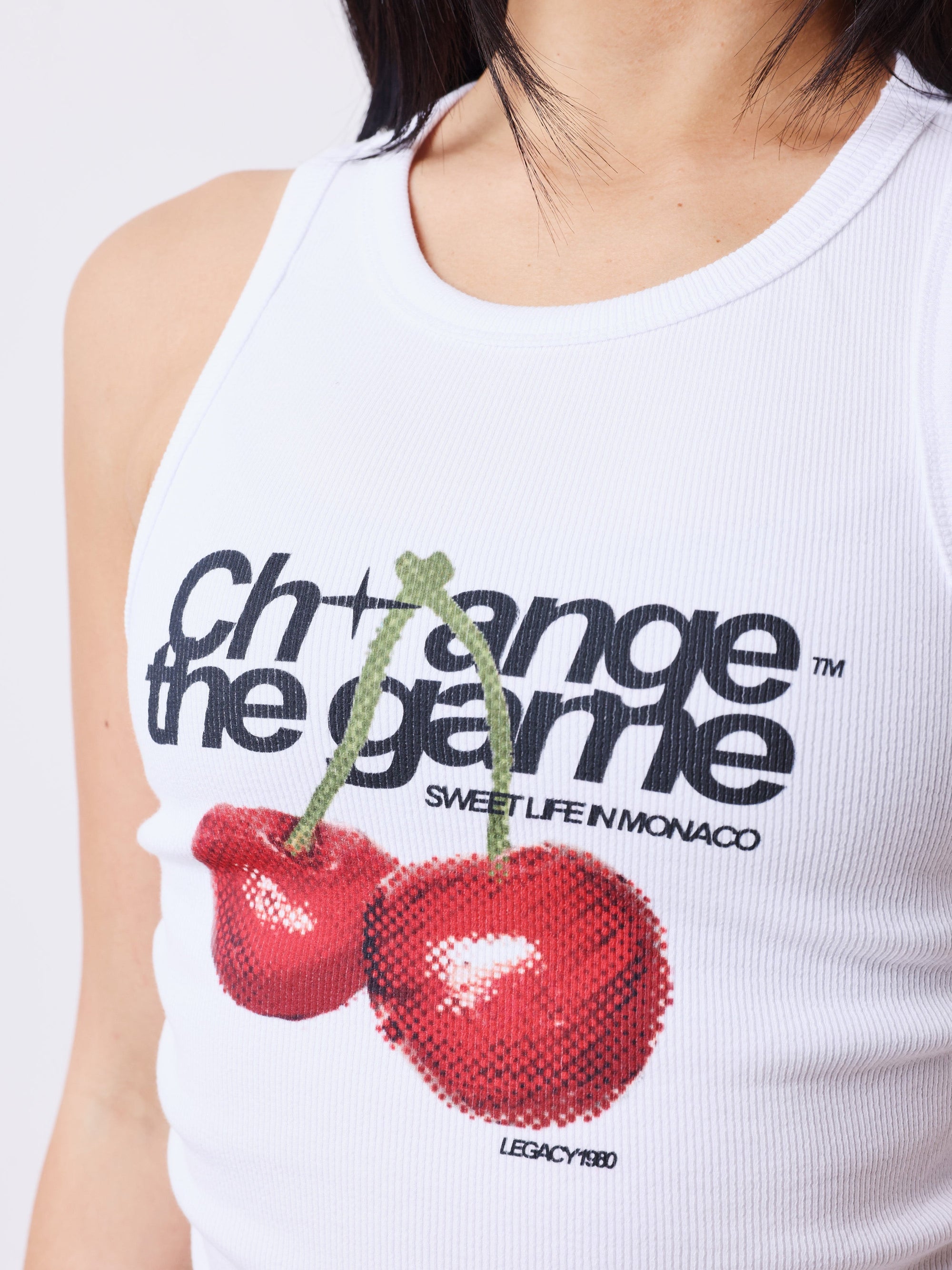 Top imprimé cerises