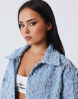 Chemise en denim manches courtes Cloudy