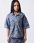 Surchemise denim manches courtes Precious