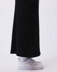 Robe longue bretelles côtelée