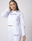 Sweat à Capuche enfilable en molleton crop top