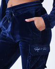 Bas de jogging cargo en velours signature