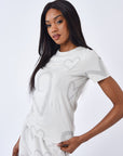T-shirt manches courtes all over Cœur