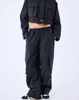 Pantalon ample cotelé a poches