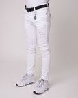 Jean Skinny effet usé avec trous