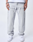 Jeans ample à détails charpentier
