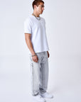 Jeans ample à détails charpentier