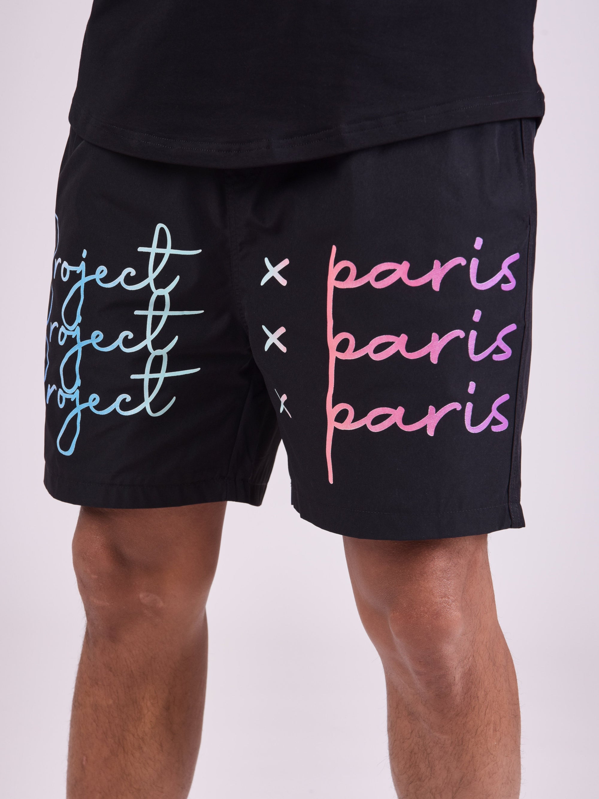 Short grand logo imprimé dégradé