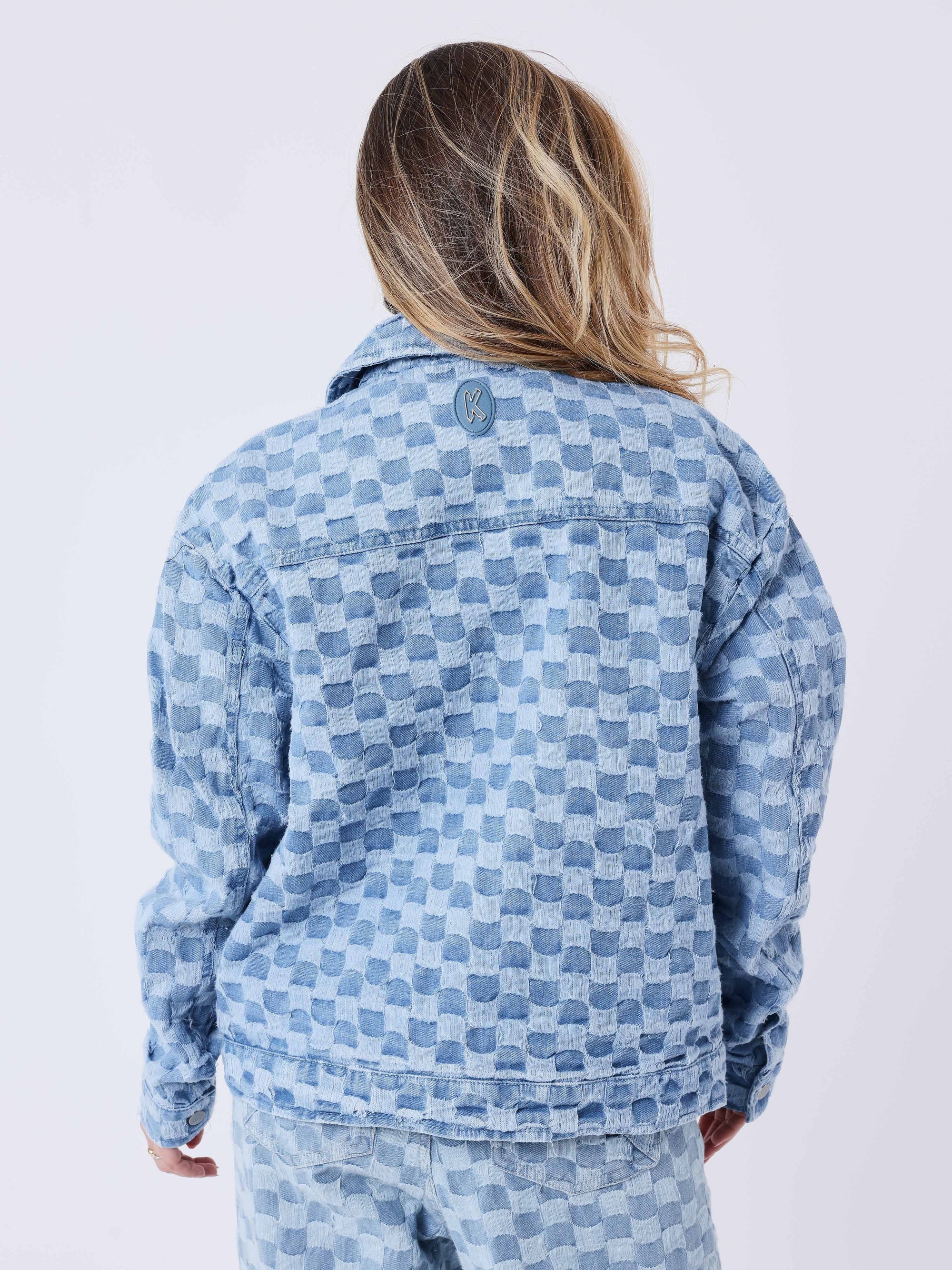 Surchemise Kalash x PXP en denim a motif damier