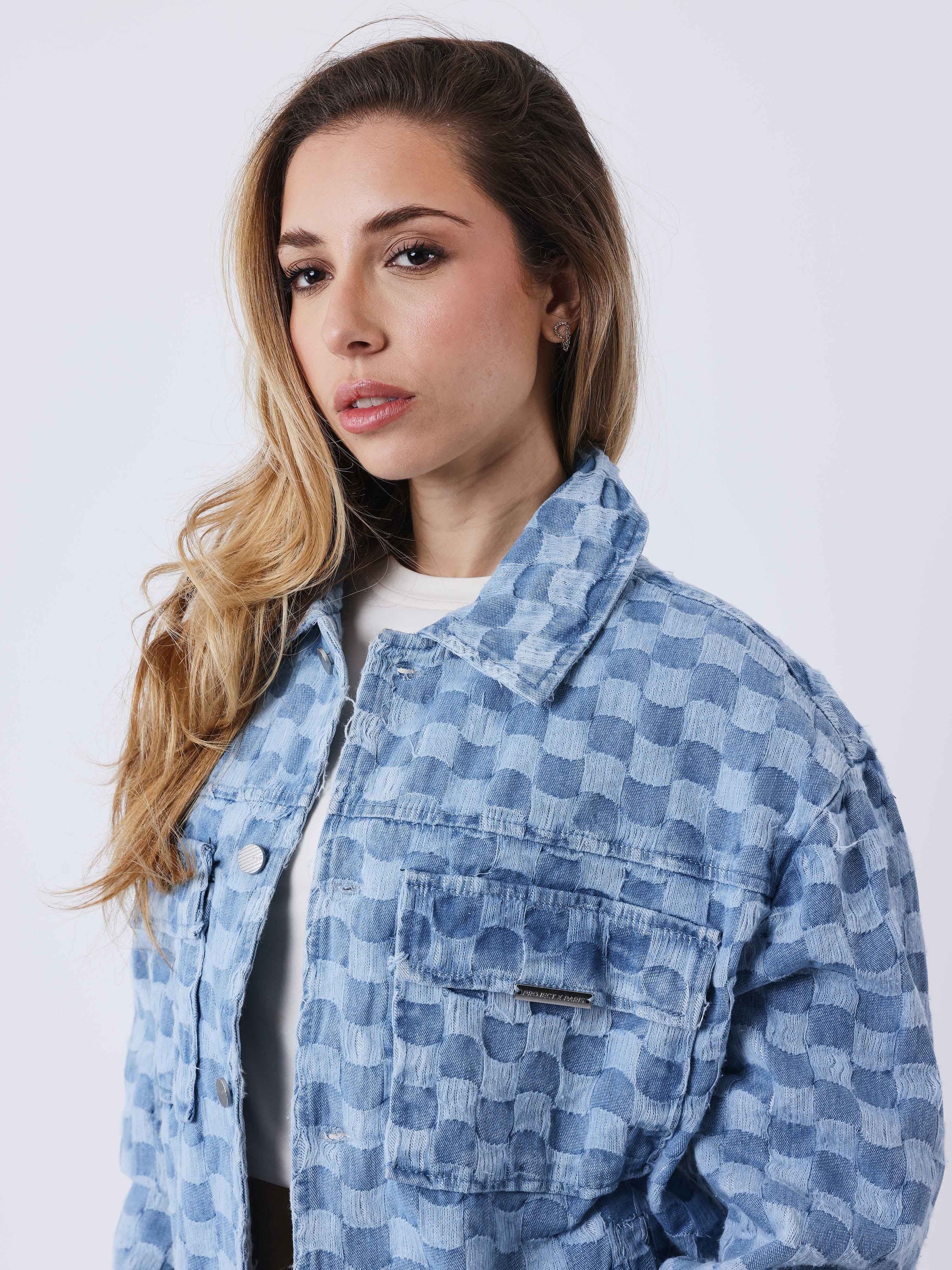 Surchemise Kalash x PXP en denim a motif damier