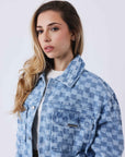 Surchemise Kalash x PXP en denim a motif damier