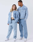 Surchemise Kalash x PXP en denim a motif damier