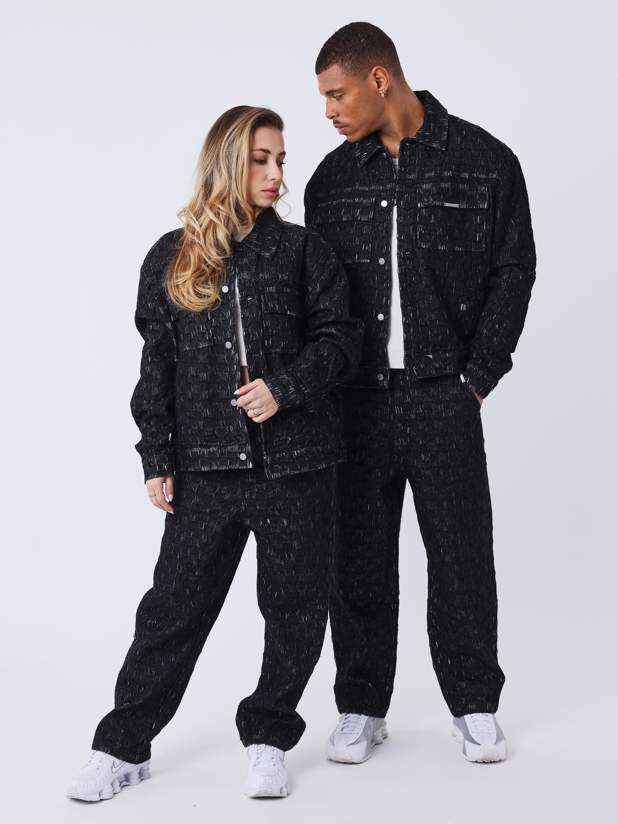 Surchemise Kalash x PXP en denim a motif damier
