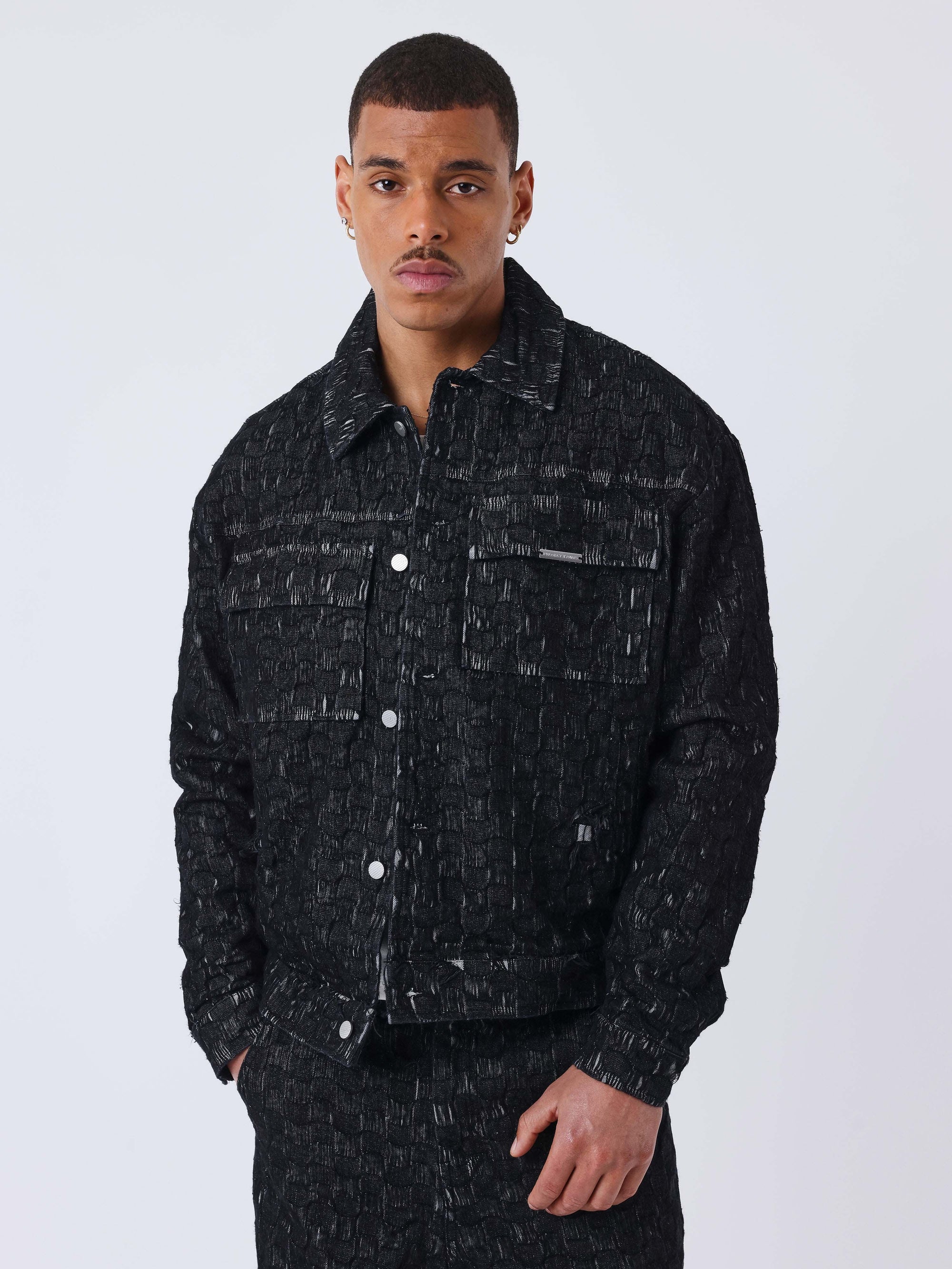 Surchemise Kalash x PXP en denim a motif damier