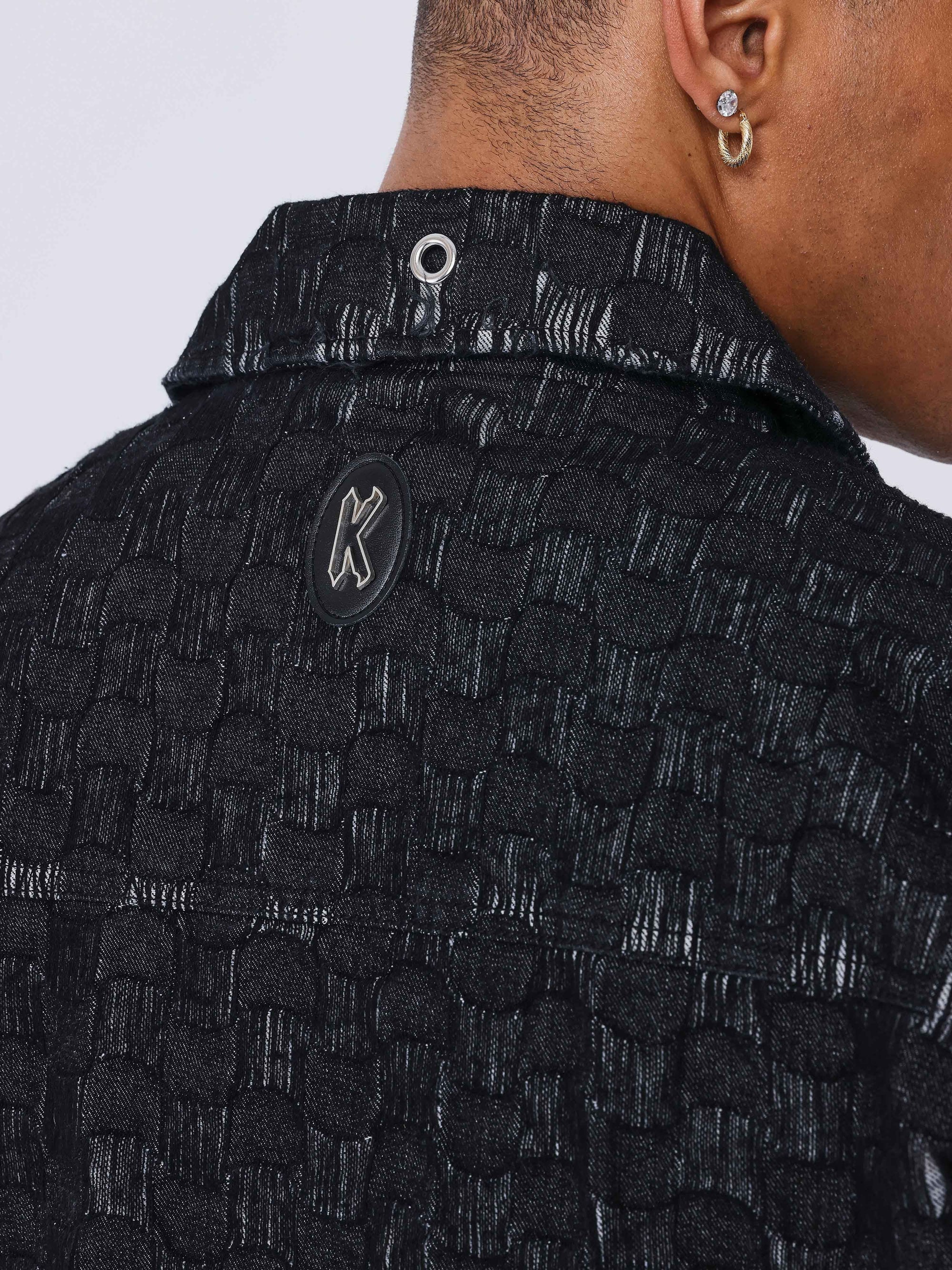 Surchemise Kalash x PXP en denim a motif damier