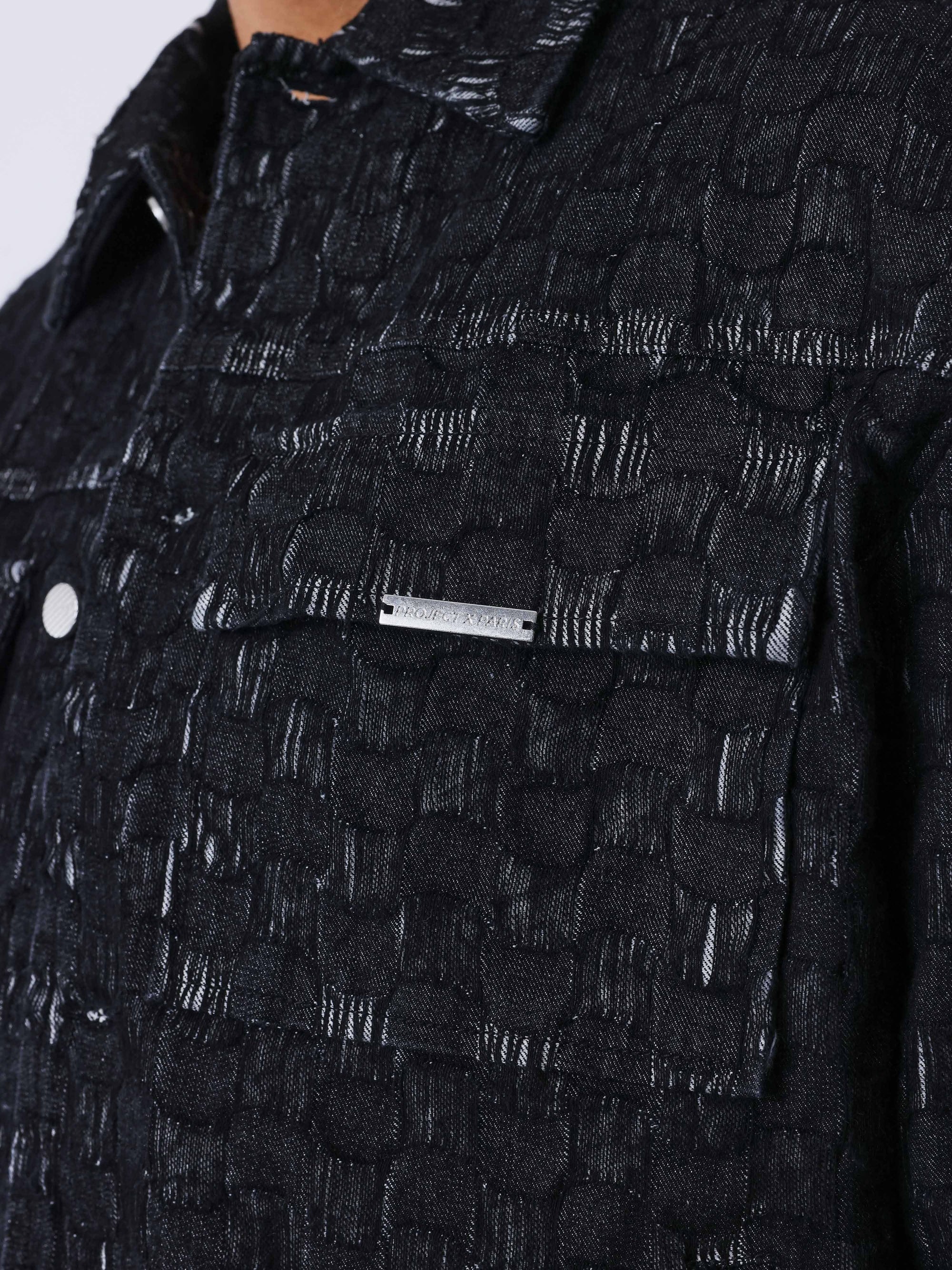 Surchemise Kalash x PXP en denim a motif damier
