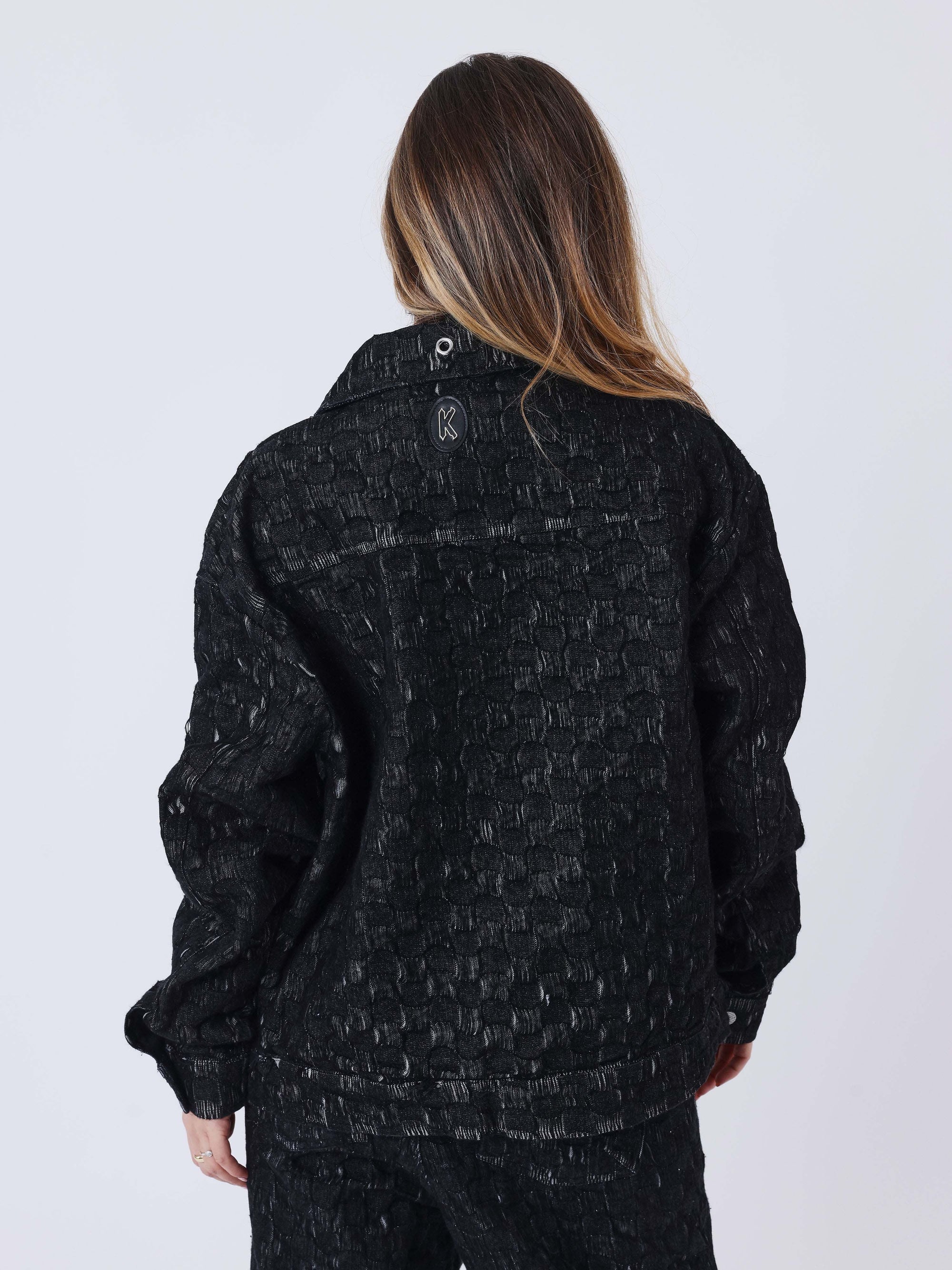Surchemise Kalash x PXP en denim a motif damier