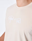 T-shirt logo brodé en relief