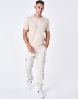 T-shirt logo brodé en relief
