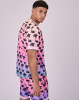 T-shirt imprimé palmier dégradé