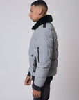 Veste matelassée col aviateur fourrure